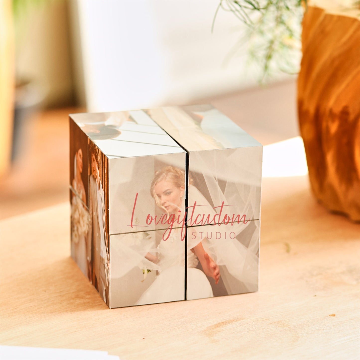 Infinity Photo Cube Custom Photo, Wedding Gift Best Friend Gift, Pet Memorial, Birthday Unique Gift For Boyfriend, Special Photo Album