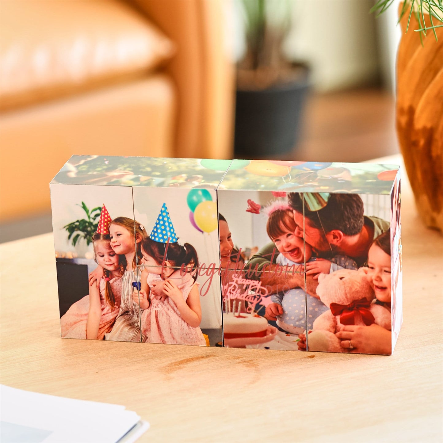 Custom Infinity Photo Cube, Blended family gift, party surprise gifts, Birthday Gift kids photo cube pet memorial, gift for him her