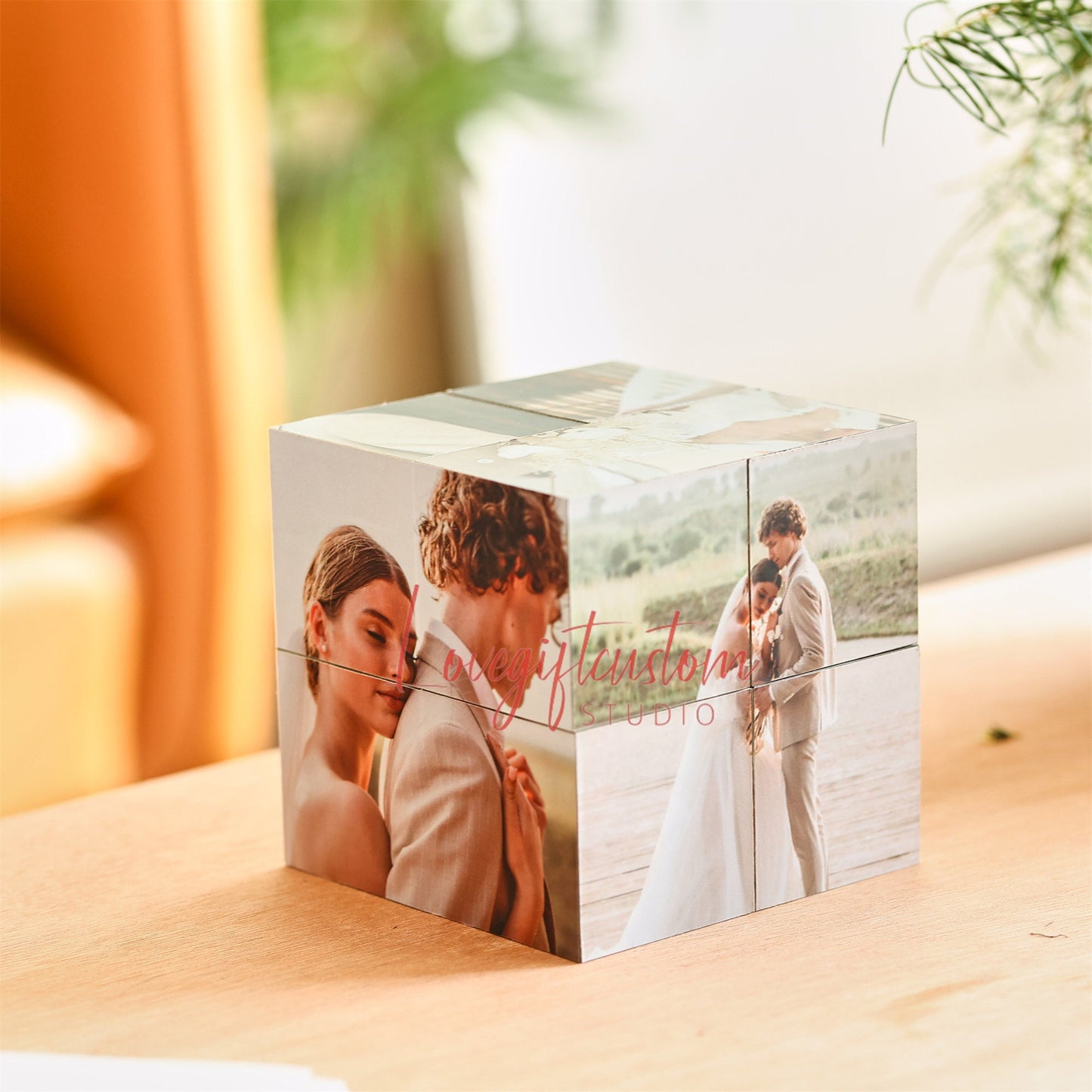 Infinity Photo Cube Custom Photo, Wedding Gift Best Friend Gift, Pet Memorial, Birthday Unique Gift For Boyfriend, Special Photo Album