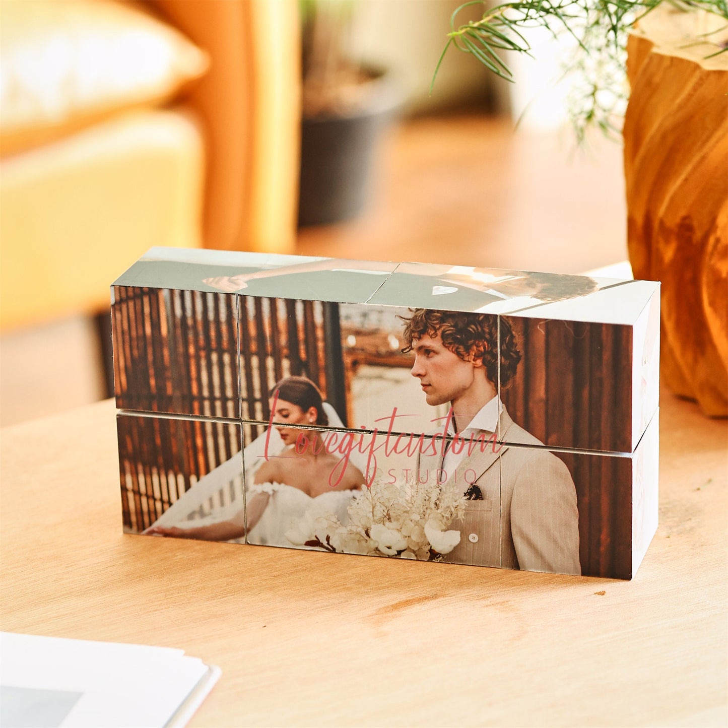 Infinity Photo Cube Custom Photo, Wedding Gift Best Friend Gift, Pet Memorial, Birthday Unique Gift For Boyfriend, Special Photo Album