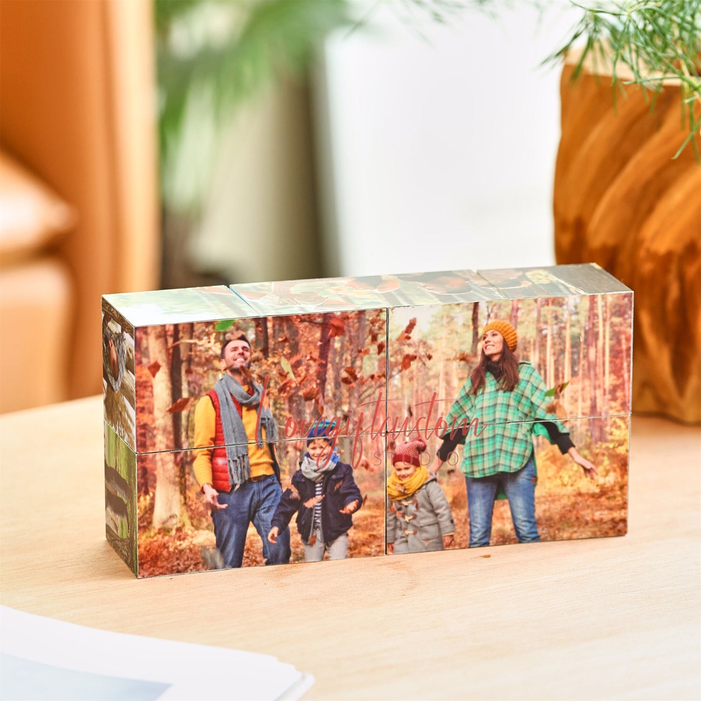 Custom Infinity Photo Cube, Blended family gift, Anniversary surprise gifts, Birthday Gift family photo cube pet memorial, gift for him her