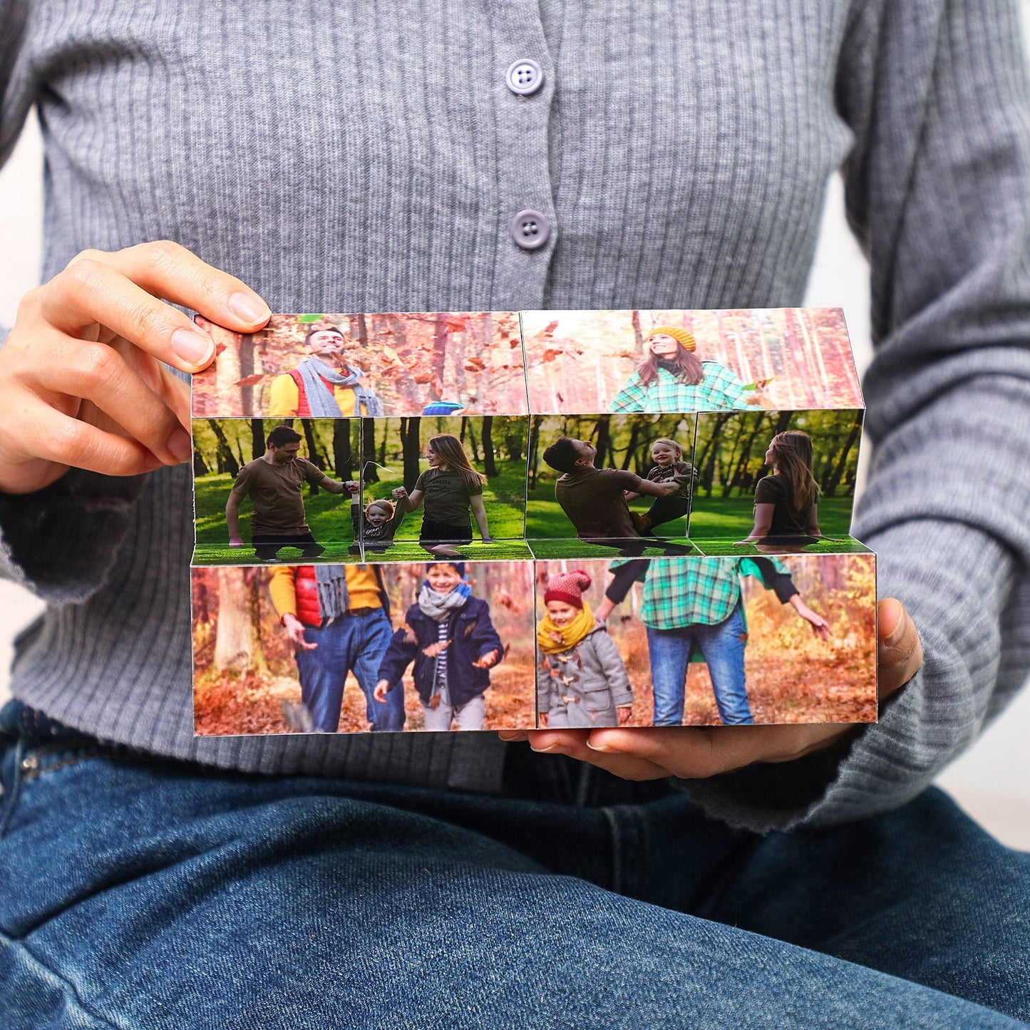 Custom Infinity Photo Cube, Blended family gift, Anniversary surprise gifts, Birthday Gift family photo cube pet memorial, gift for him her
