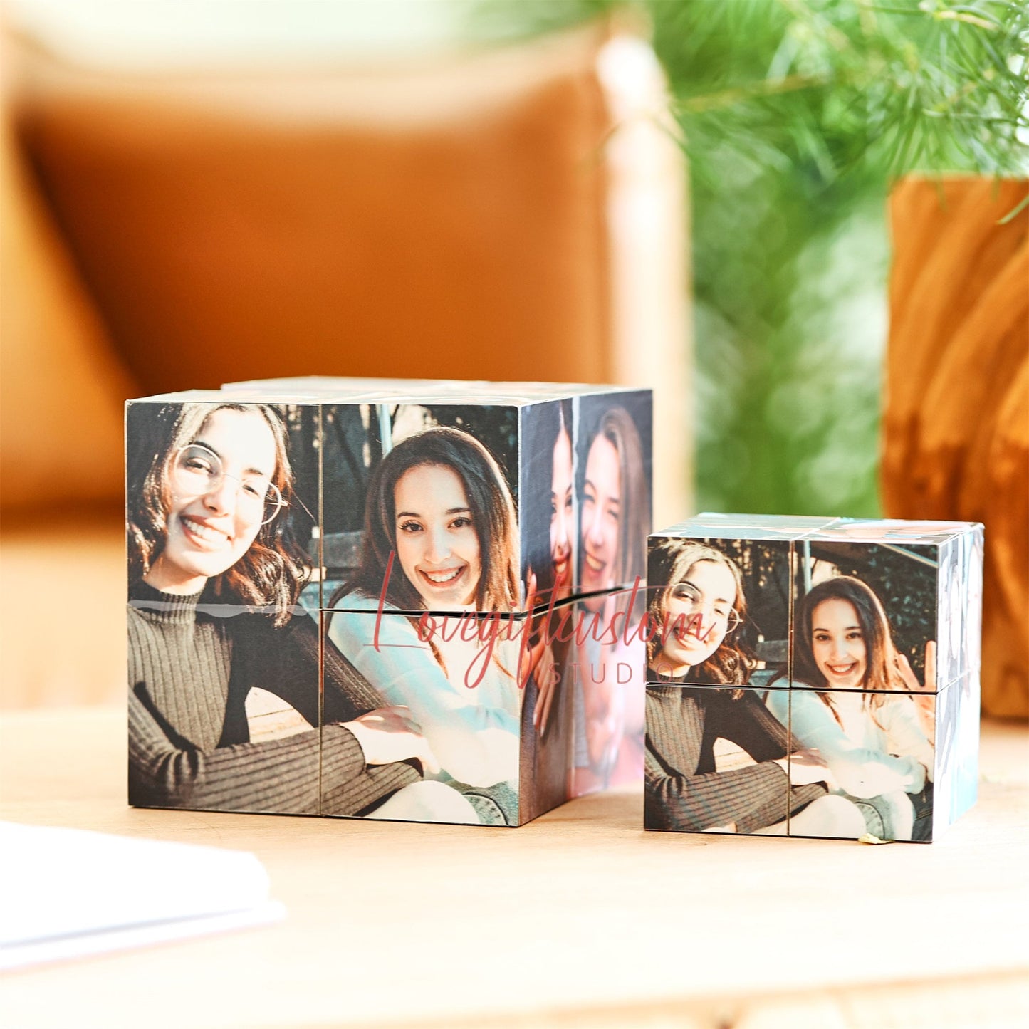 Infinity Photo Cube custom gift, Memory photo cube, family photo cube, Folding Photo Cube, Birthday Gift For Her Him, couple gift cube