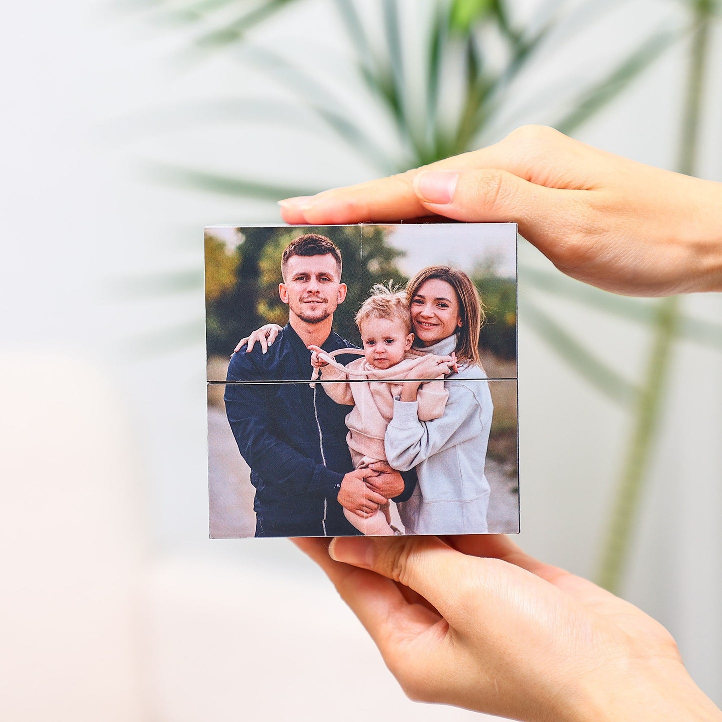 Custom Infinity Photo Cube, Blended family gift, personal birthday surprise gifts, home decor photo cube mom memorial gift, gift for father