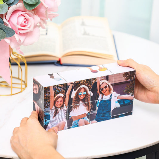 Infinity Photo Cube custom gift, Memory photo cube, family photo cube, Folding Photo Cube, Birthday Gift For Her Him, couple gift cube